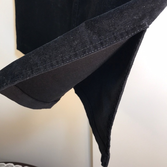 J.Crew Black Micro Corduroy Pencil Skirt Side Slit - Picture 3 of 7